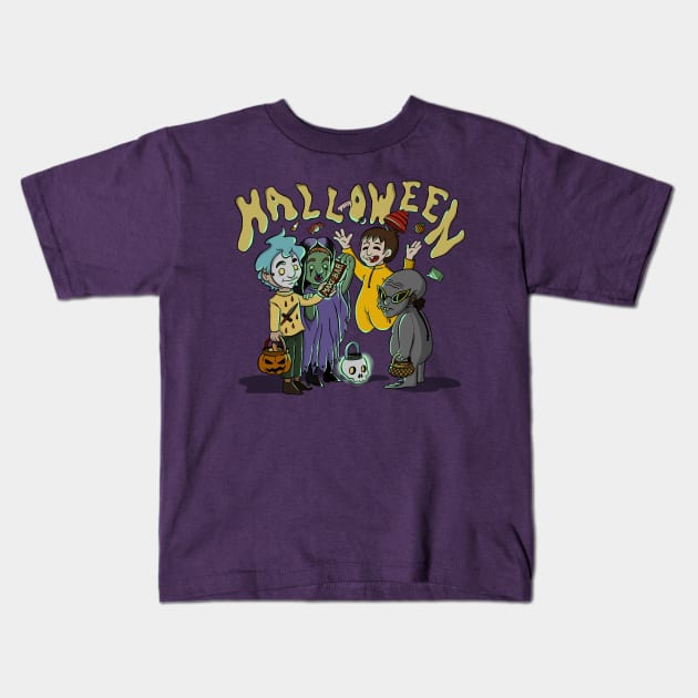 Spooky crew Kids T-Shirt by atomiqueacorn